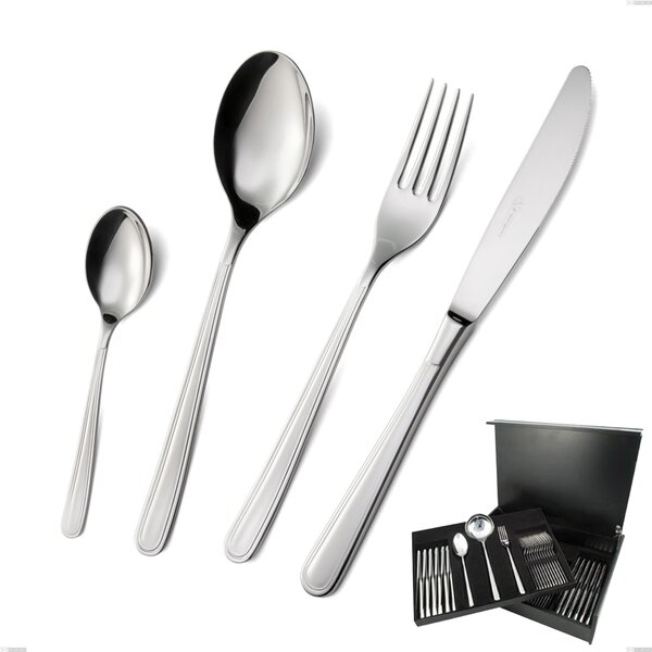 Medea 75-piece Stainless Steel 18.10 (AISI304) Polished Cutlery Set 3.0 mm Thickness in Wooden Case