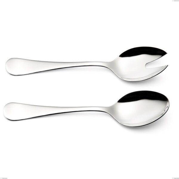 Milano Inox 18/10 Salad Cutlery Pair, Polished Mirror Finish Stainless Steel 18/10 (AISI304), 2.5 mm Thickness