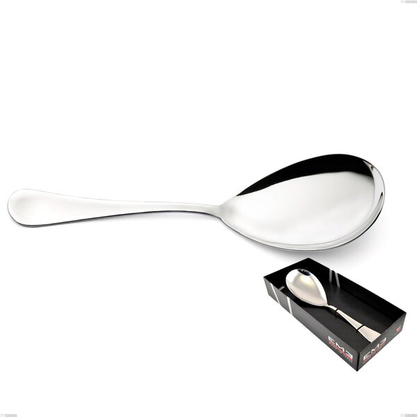 Milano Inox 18/10 Mirror Polished Stainless Steel Rice Spoon 18/10 (AISI304), 2.5 mm Thickness in Showcase Packaging