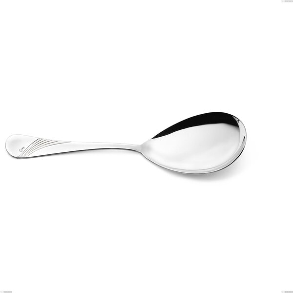Milano Inciso Rice Scoop, 18/10 (AISI304) Polished Stainless Steel, Mirror Finish, Engraved Handle, 2.5 mm Thickness, Length 257 mm