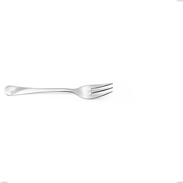 Milano Inciso Dessert Fork, 18/10 (AISI304) Polished Stainless Steel, Mirror Finish, Engraved Handle, 2.5 mm Thickness, Length 152 mm