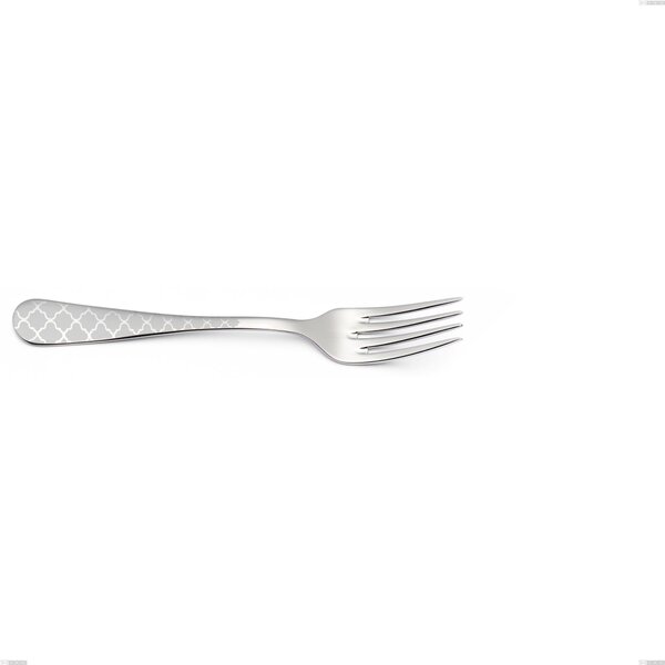 Milano Damask Fish Fork, 18/10 (AISI304) Polished Stainless Steel with Damask Effect Laser Design, 2.5mm Thickness, 184mm Length