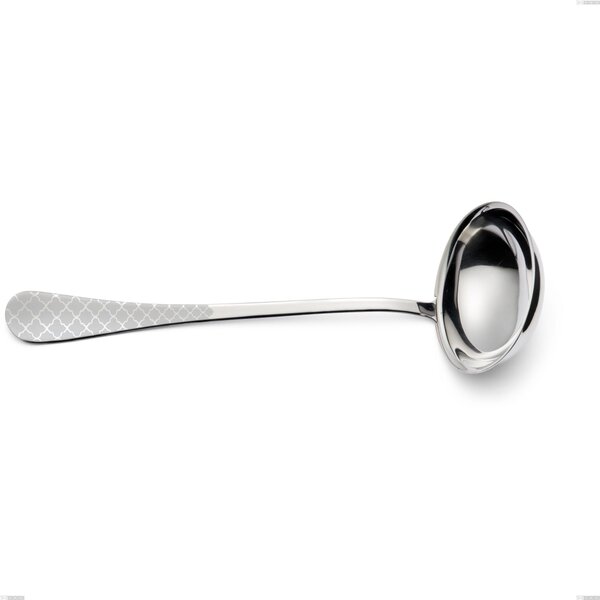 Milano Damask Ladle, 18/10 (AISI304) Polished Stainless Steel with Damask Effect Laser Design, 2.5mm Thickness, Length 287 mm