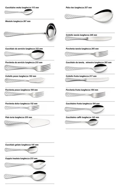 MILANO DAMASK 75-piece Cutlery Set in 18/10 Polished Stainless Steel 2.5 mm Thickness with Gift Box