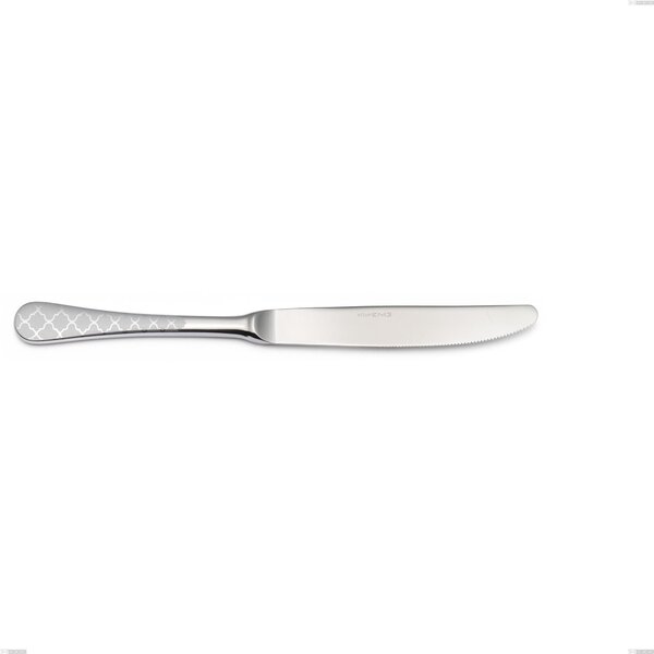 Milano Damask Table Knife, 18/10 (AISI304) Polished Stainless Steel with Damask Effect Laser Design, 2.5mm Thickness, Length 240 mm