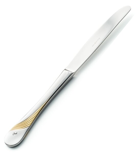 MILANO Gold etched 75-piece Cutlery Set in 18/10 Mirror-polished Stainless Steel 2.5 mm Thickness with Wooden Case