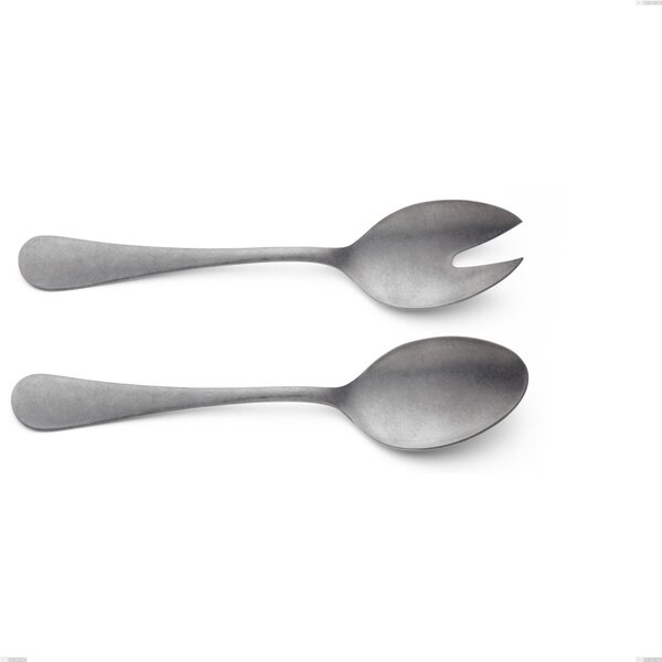 Milano Retro Salad Cutlery Pair, Stainless Steel (Aisi 304) Vintage, Length 233 mm