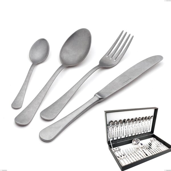 Milano Retro 51-piece cutlery set in canteen box, Stainless Steel (Aisi 304) vintage