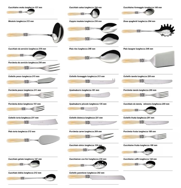 Set of 6 Mona Lisa Coffee Spoons in Book-style Case, Polished AISI 304 18/10 Stainless Steel with Pearlised Acrylic Handle