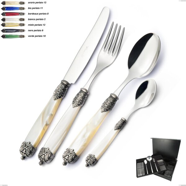 Mirage 75 Piece Cutlery Set in Wooden Case, Stainless Steel 18.10 (AISI 304)