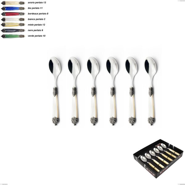 Showcase Pack 6 Pieces Mirage Coffee Spoon, Stainless Steel 18.10 (AISI 304)