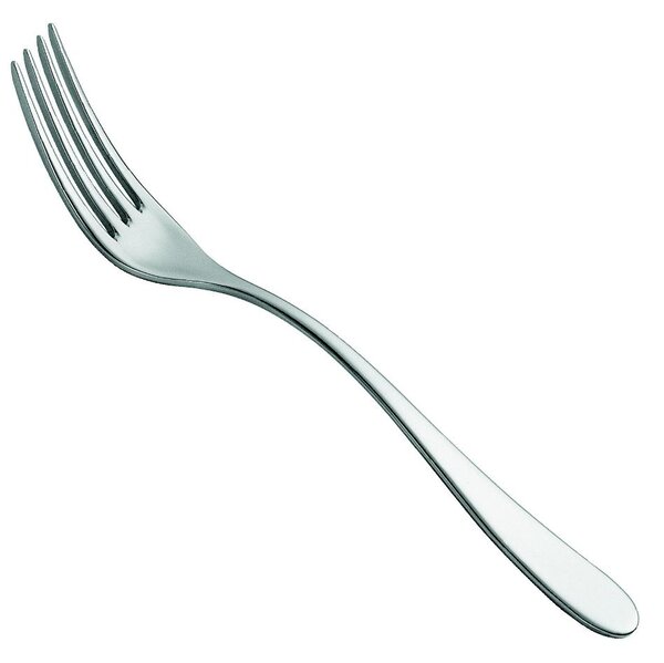 Novecento Table Fork in 18.10 AISI430 Stainless Steel, 3mm Thickness, 195 mm Length, Polished Steel Handle, Dishwasher Safe