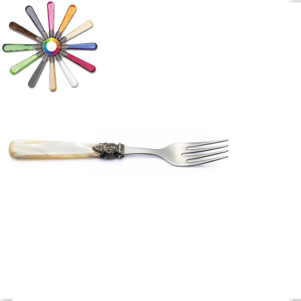 Napoleon Pearl Fish Fork, (18.10 aisi304 Stainless Steel), Length 211 mm with Methacrylate Handles