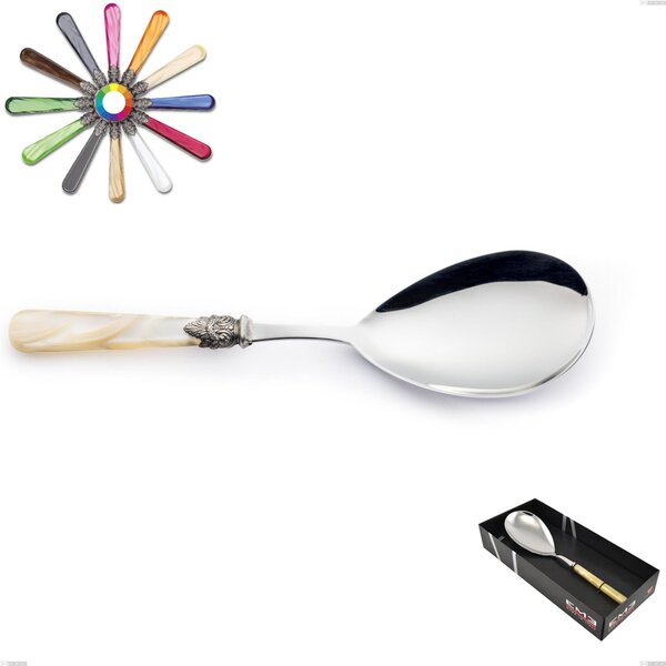 Display Box 1 Piece Napoleon Pearl Rice Paddle, (Stainless Steel 18.10 AISI 304), Methacrylate Handles: Napoleon