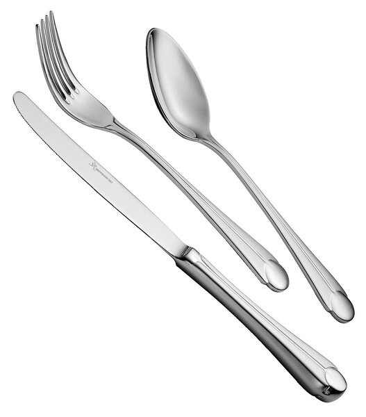 NACRE' 24-Piece Cutlery Set Stainless Steel 18.10 (AISI304) Polished 3.5 mm Thickness in Gift Box