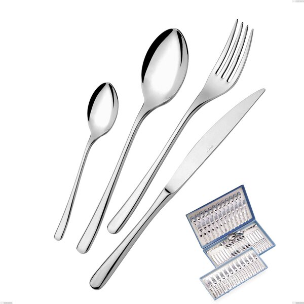 Opera 75-Piece Cutlery Set in Gift Case, Stainless Steel 18/10 (AISI304), 5.00 mm Thickness