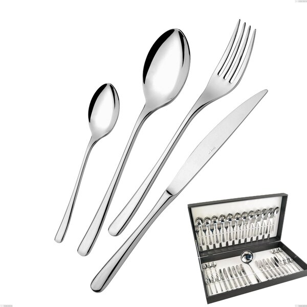 Opera 49-Piece Cutlery Set in Canteen Box, Stainless Steel 18/10 (AISI304), 5.00 mm Thickness