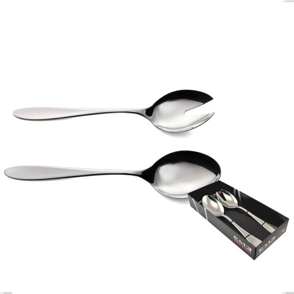 Oasis 2-Piece Salad Set in Showcase Packaging, Polished AISI 304 Stainless Steel Cutlery, 2 mm Thickness