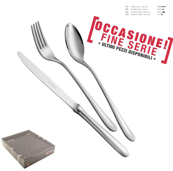 ORION Cutlery Set 24 Pieces Stainless Steel 18.10 (AISI304) Polished Thickness 3.0 mm in Showcase Packaging