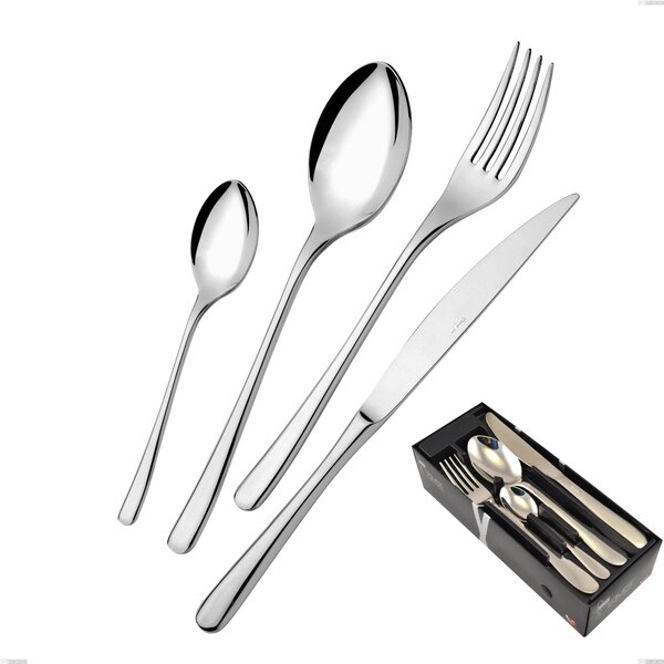Opera 24-piece cutlery set in space-saving packaging, Stainless Steel 18/10 (AISI304), 5.00 mm thickness