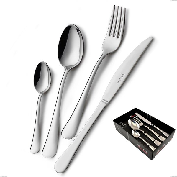 OXFORD 24 Piece Cutlery Set in 18/C Stainless Steel, Mirror Polished, 2.0 mm Thickness, in Display Box