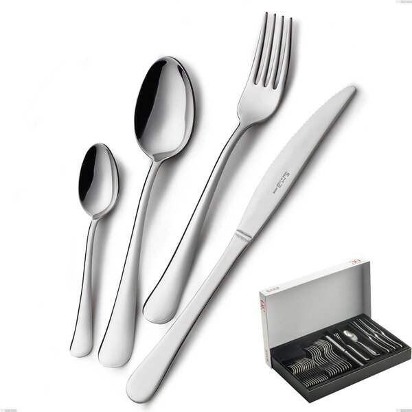 Oxford 30-piece cutlery set in panoramic packaging, economical knife, Stainless steel 18/C (AISI430), thickness 2.00 mm