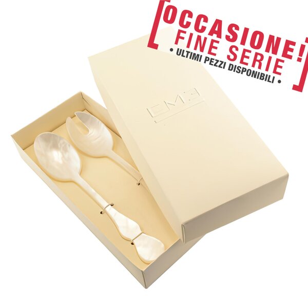2-Piece Showcase Set CHIC Pearl BIANCO with White Pearl Handle Cutlery