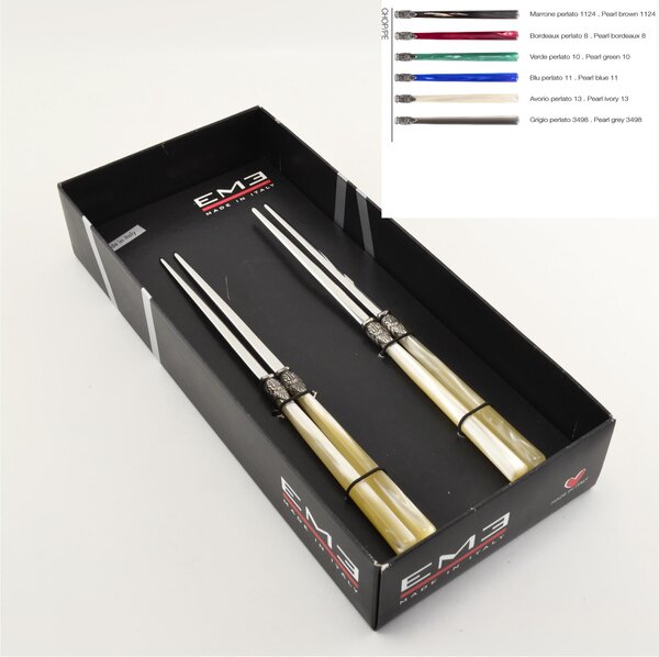 Showcase Pack 2 Pairs of Chopstick Chopsticks for Asian Cuisine 220 mm Various Colours