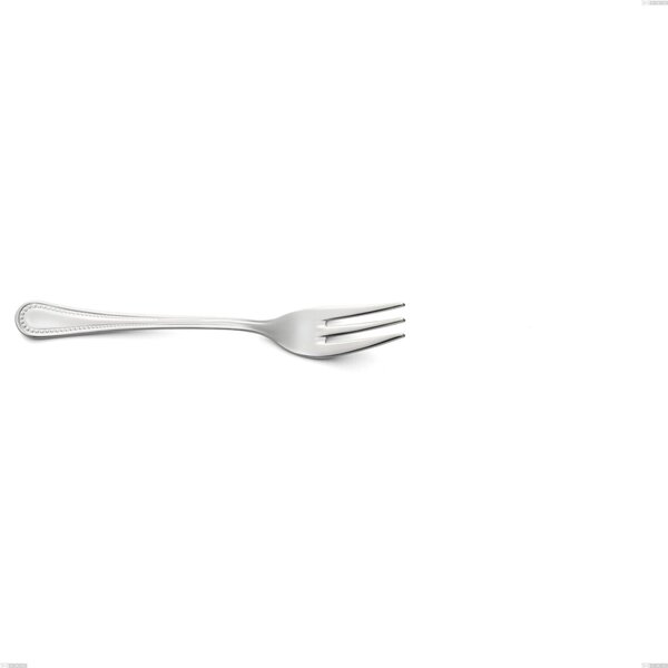 Perles Dessert Fork, Polished AISI 304 Stainless Steel, 2.5 mm Thickness, Classic Design, Length 152 mm