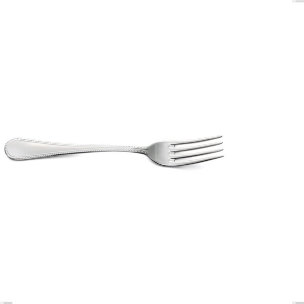 Perles Table Fork, Polished AISI 304 Stainless Steel, 2.5 mm Thickness, Classic Design, Length 205 mm