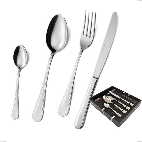 Perles Stainless Steel Cutlery Set 18/10 (AISI304) 24 Pieces for 6 Table Settings 2.5 mm Mirror Polished