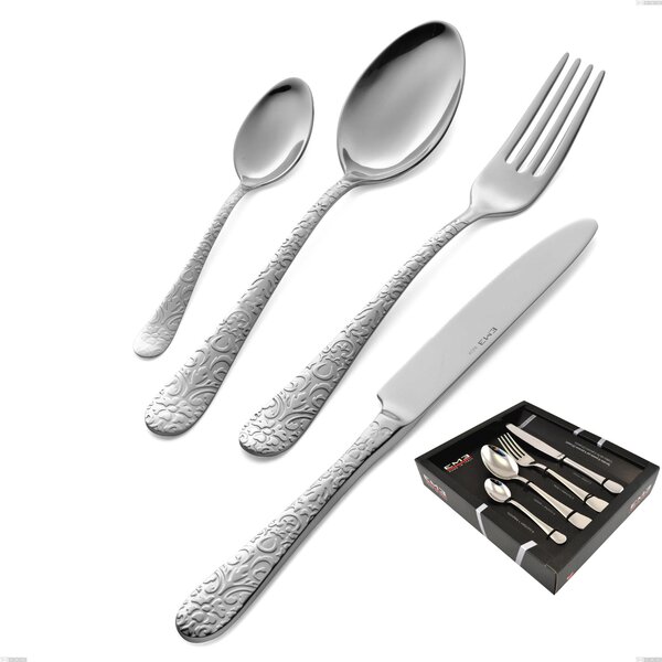 Portofino 24-piece cutlery set in showcase box, Polished stainless steel (Aisi 304)