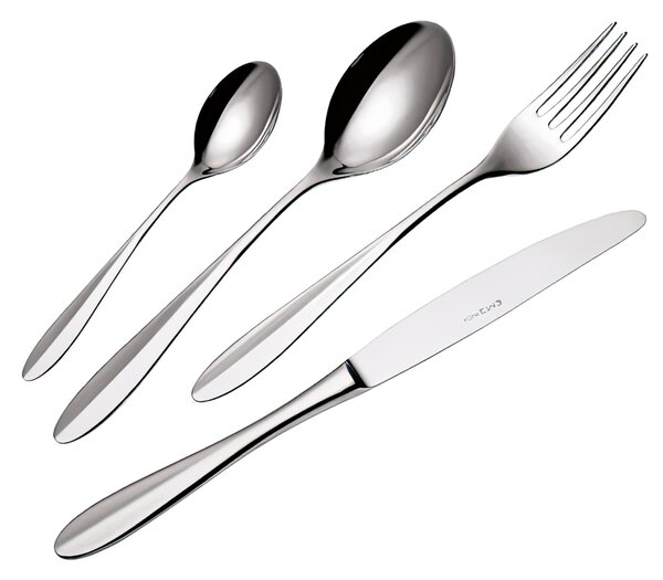 Palma Inox 18/10 Stainless Steel Cutlery Set 24 Pieces for 6 Table Settings 2.5 mm Mirror Polished