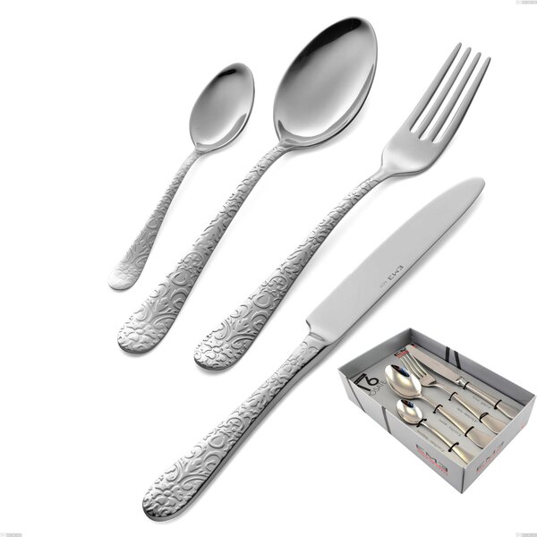 Portofino 16-piece cutlery set in showcase box, polished stainless steel (Aisi 304)
