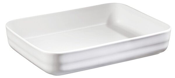 Rectangular Porcelain Baking Dish 38.5x23.5xh6 cm White