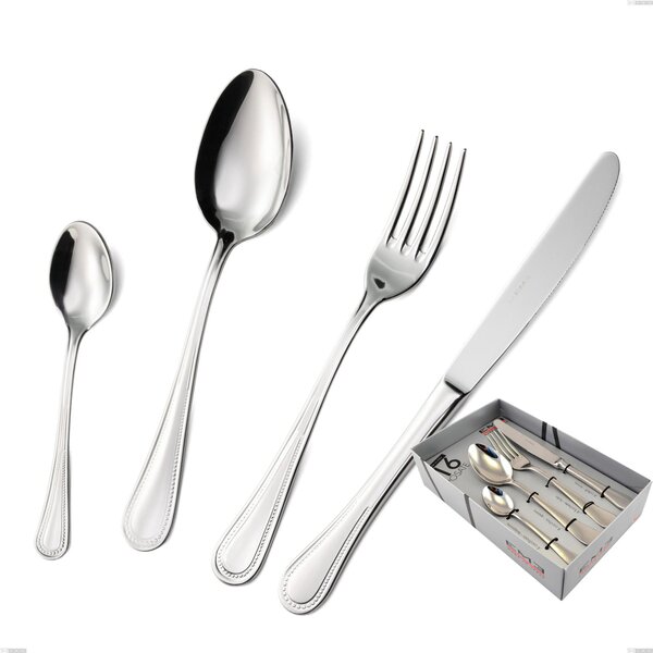 16-Piece Privilege Cutlery Set in Showcase Packaging, AISI 304 Polished Stainless Steel, 2.5 mm Thickness