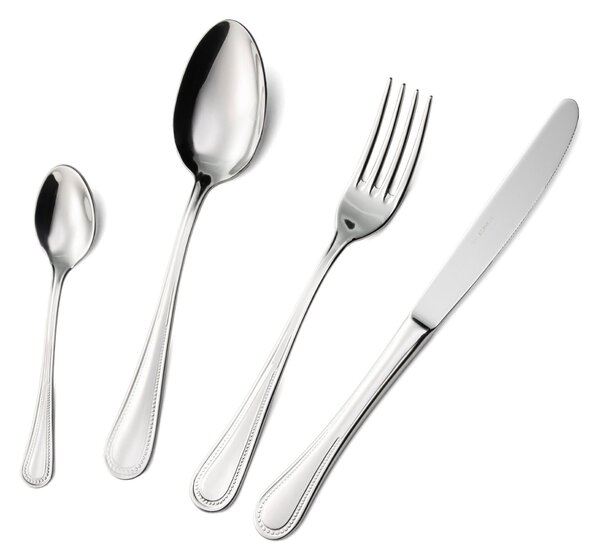PRIVILEGE Cutlery Set 24 Pieces 6 Table Settings 6 Knives 6 Forks 6 Spoons 6 Coffee Teaspoons Stainless Steel 18/10