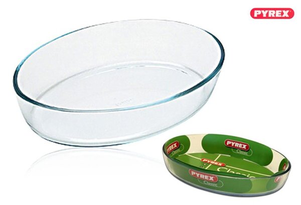 Pyrex Oval Baking Dish 35x24.5xH6 cm Transparent