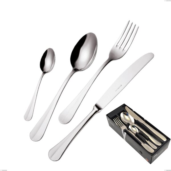 Royal 24 Piece Cutlery Set in Space-Saving Packaging, Polished 18-10 Stainless Steel, 2.5 mm Thickness