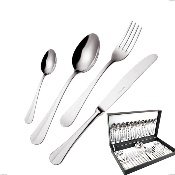 Royal 51 Pieces Cutlery Set in Canteen Box, Polished 18-10 Stainless Steel, 2.5 mm Thickness