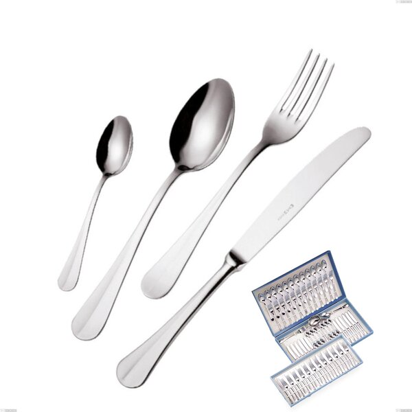 Royal 75 Piece Cutlery Set in Gift Case, Polished 18-10 Stainless Steel, 2.5 mm Thickness