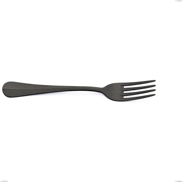 Royal Retr� PVD Black Table Fork, Antique 18/10 Stainless Steel, 2.5 mm Thickness, 205 mm Length, PVD Black