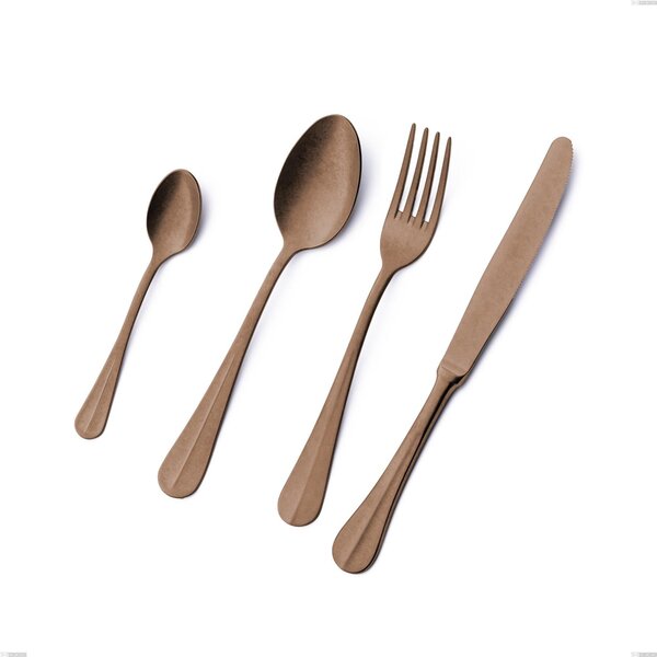 Royal Retr� PVD Chocolate Fish Knife, Antique 18/10 Stainless Steel, 2.5 mm Thickness, 192 mm Length, PVD Chocolate