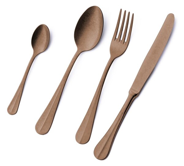 Set of 6 Royal Retr� PVD Chocolate Moka Spoons in Book-style Box, Antique 18/10 Stainless Steel, 2.5 mm Thickness, PVD Chocolate