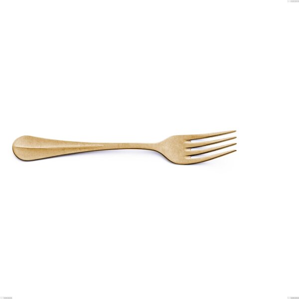 Royal Retr� PVD Gold Serving Fork, Antique 18/10 Stainless Steel, 2.5 mm Thickness, 233 mm Length, Gold PVD