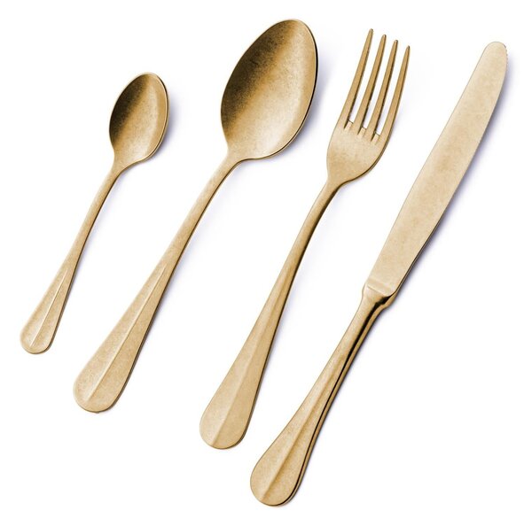 Royal Retr� PVD Gold Cake Server in Book-style Box, Antique 18/10 Stainless Steel, 2.5 mm Thickness, PVD Gold