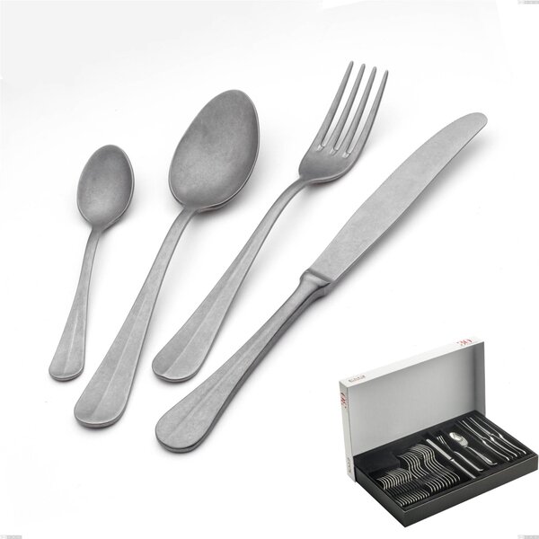 Royal Retro 30-piece Cutlery Set in Panoramic Packaging, Vintage Finish Stainless Steel 18-10, 2.5 mm Thickness