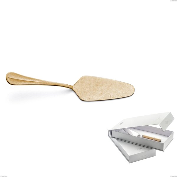 Royal Retr� PVD Gold Cake Server in Book-style Box, Antique 18/10 Stainless Steel, 2.5 mm Thickness, PVD Gold