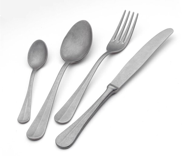 ROYAL RETRO' 24 Piece Cutlery Set in 18/10 Stainless Steel with Matte Finish 2.5 mm Thickness