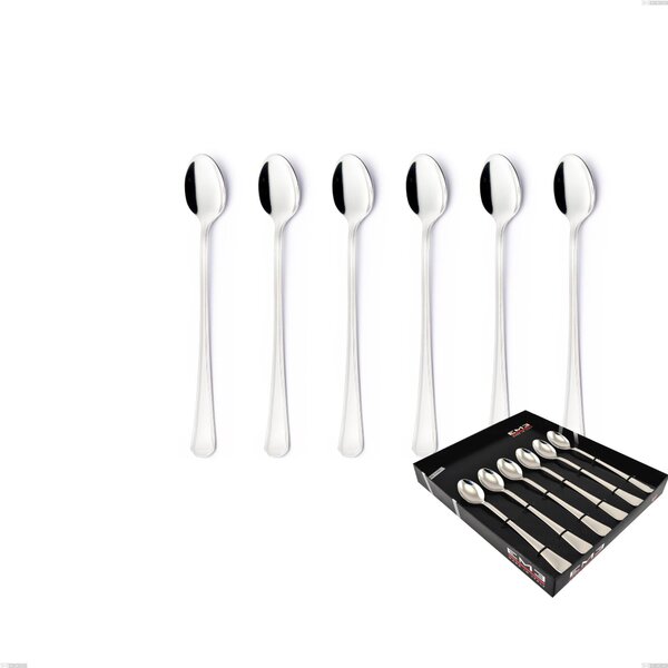 Showcase Box 6 Pieces Savoia Beverage Spoons, Stainless Steel 18.10 (AISI304), 2.5 mm Thickness